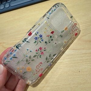 Coconut Lane Colorful Wildflower Clear Phone Case iPhone 16 Pro